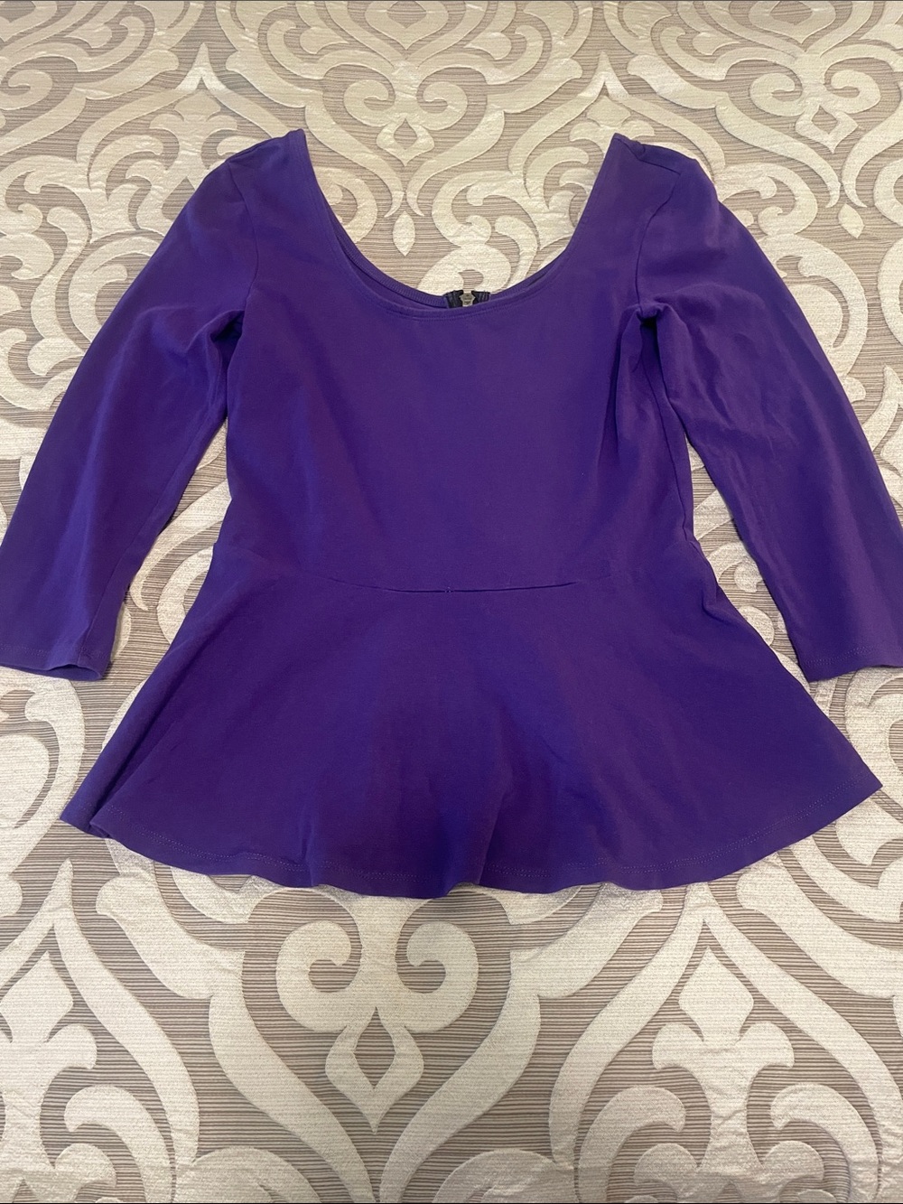Express Purple Peplum Top